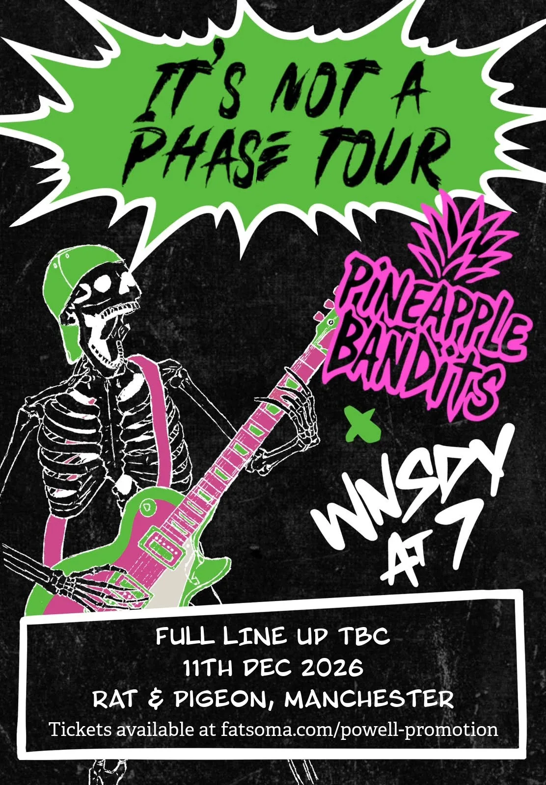 Pineapple Bandits / WNSDY at 7 / Full Lineup TBC at The Rat & Pigeon