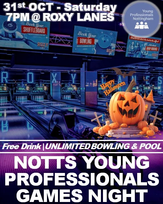 Halloween Games Night Social👻🎃🎳  @RoxyLanes with Unlimited Bowling/Pool & Free Drink - Nottingham Young Professional