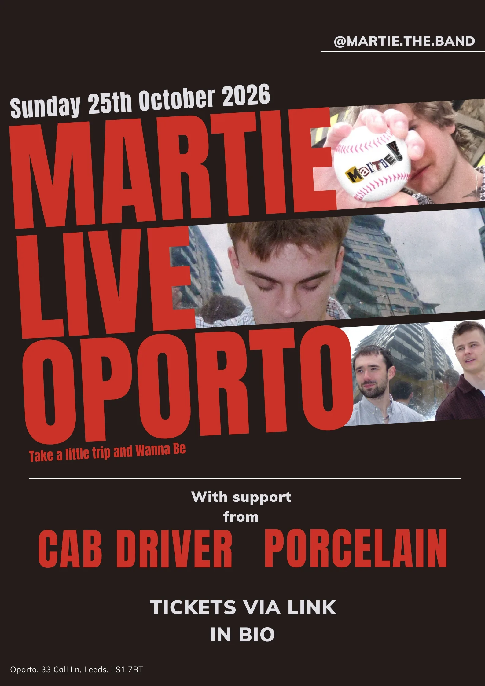 Martie Headline show @ Oporto - Support from Cab Driver and Porcelain!