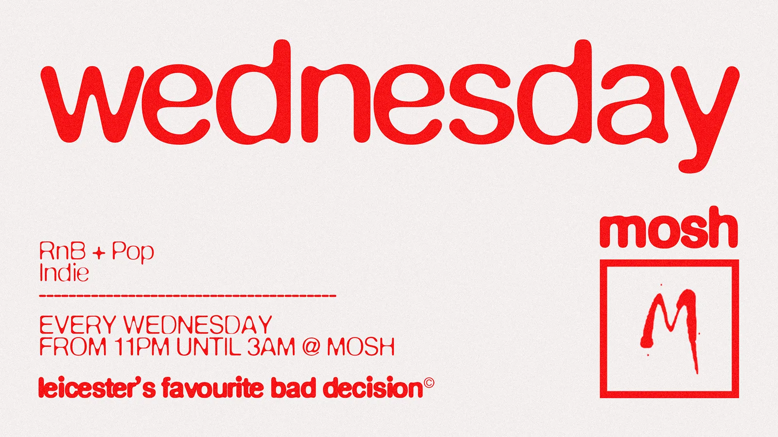 🚨 MOSH WEDNESDAYS - 7TH OCTOBER 🚨 at Mosh