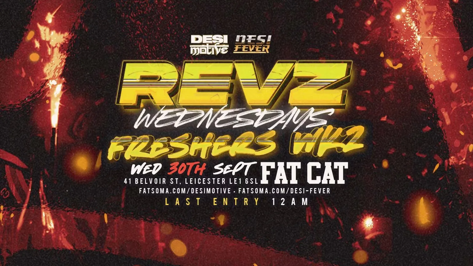 Revz Wednesdays: Leicester Freshers Week 2 - Hosted By: DJ Kazz & Friends || Venue: Fatcat || Sold Out Weekly at Fat Cat Cocktail Bar & Lounge