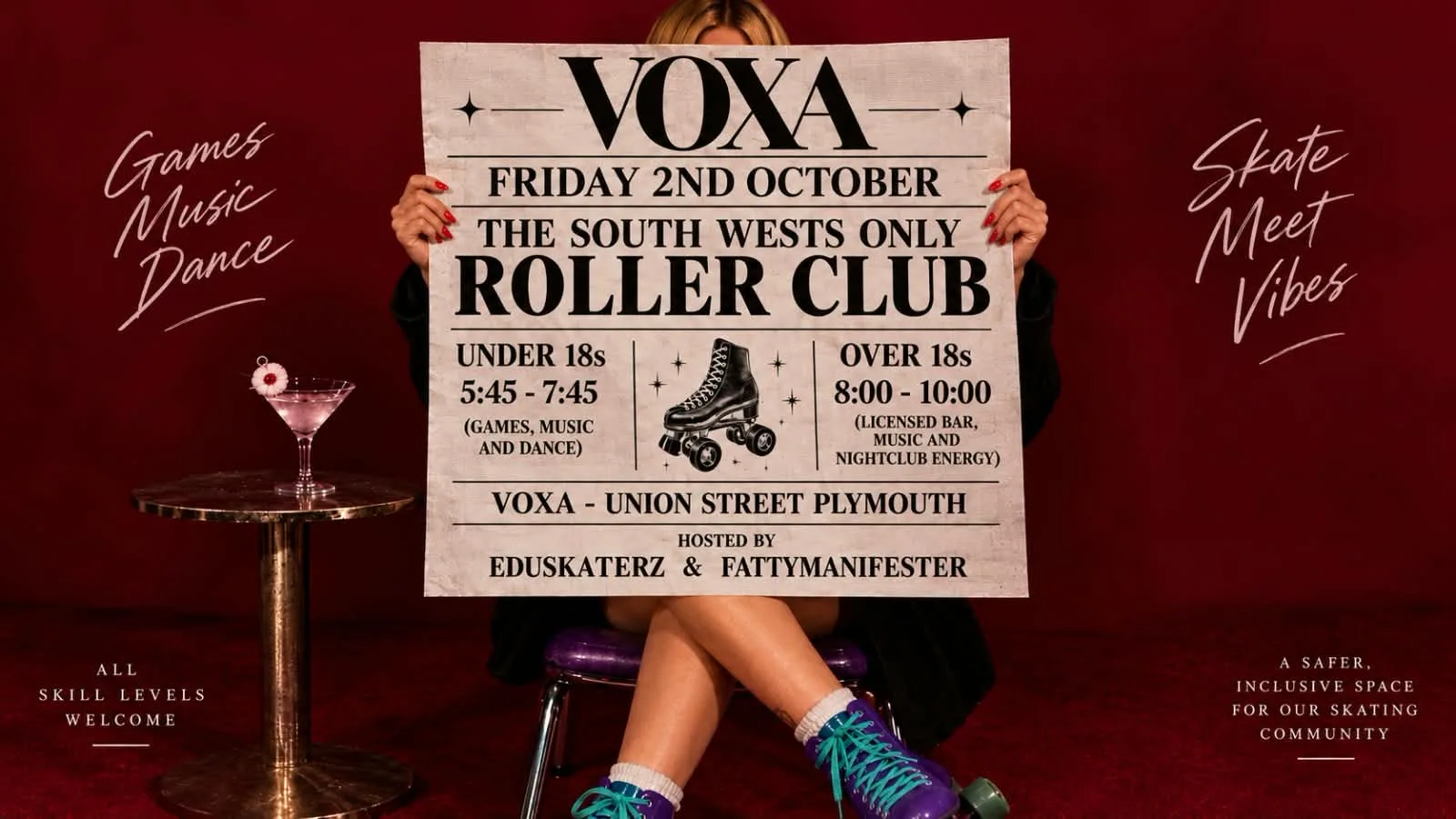 VOXA ROLLER CLUB NIGHT at VOXA Plymouth