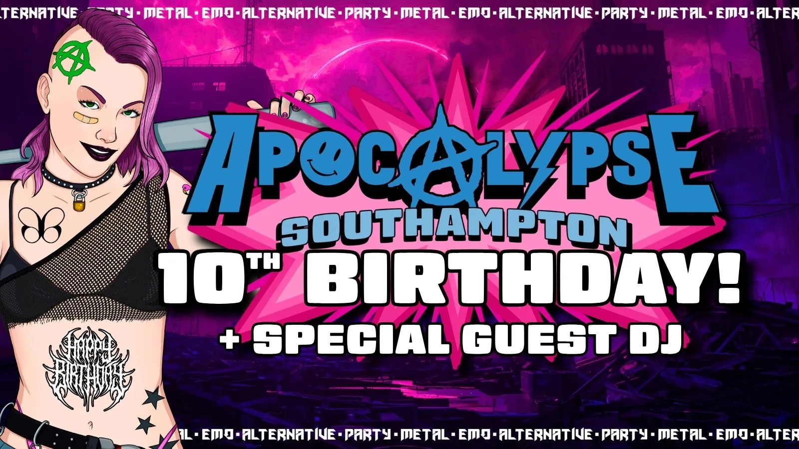 Apocalypse Southampton - *10th Birthday* - Metal / Emo / Alternative / Party