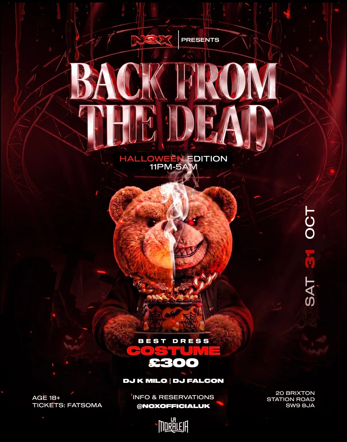 NOX PRESENTS: BACK FROM THE DEAD 💀🐻 at La Moraleja Bar