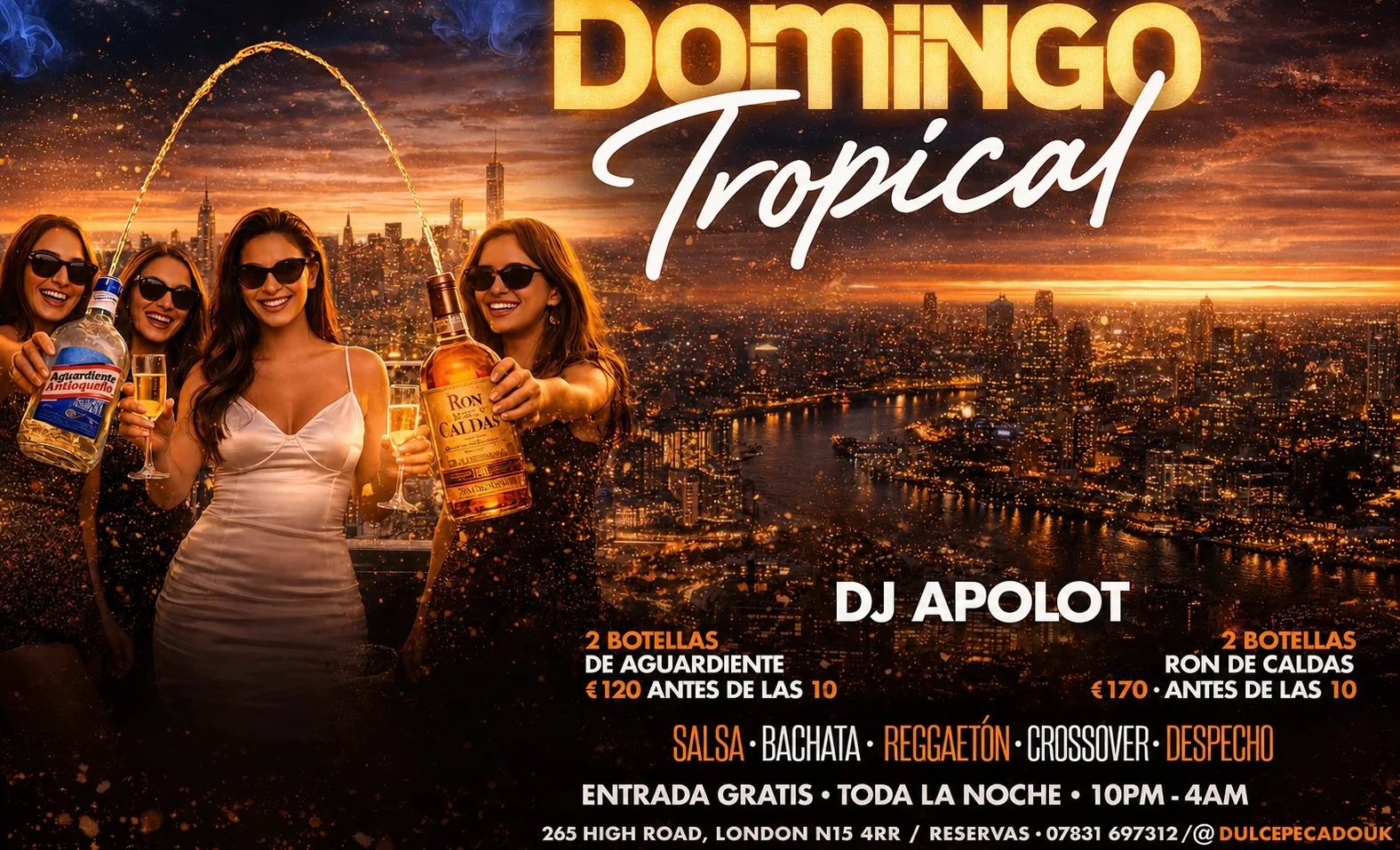 DOMINGO TROPICAL @DULCE PECADO NIGHTCLUB