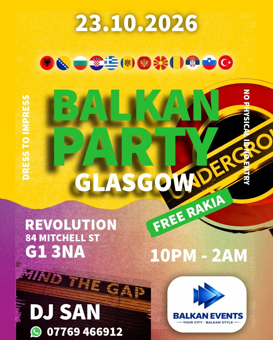 BALKAN Party Glasgow - Harvest & Beats at Revolution Mitchell Street