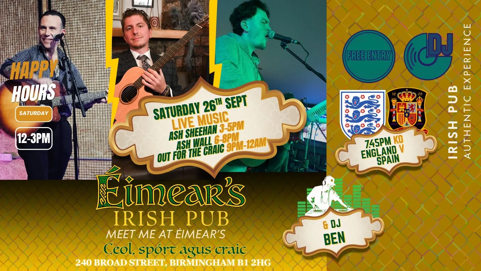 Eimear’s Presents Super Saturdays at Éimear’s Irish Pub