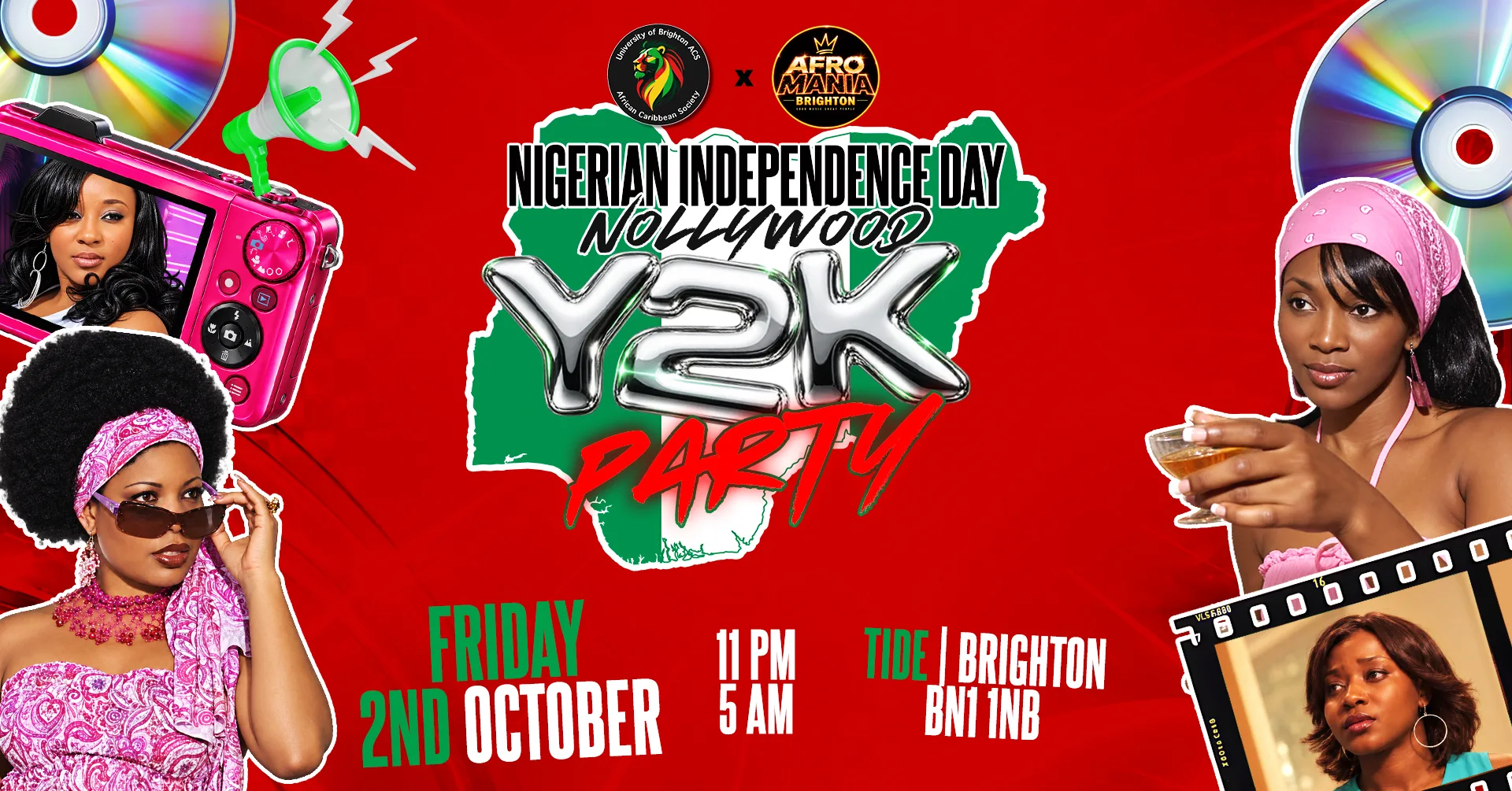 🇳🇬 NIGERIAN INDEPENDENCE DAY: NOLLYWOOD Y2K PARTY 🇳🇬 at Tide Beachclub-Nightclub