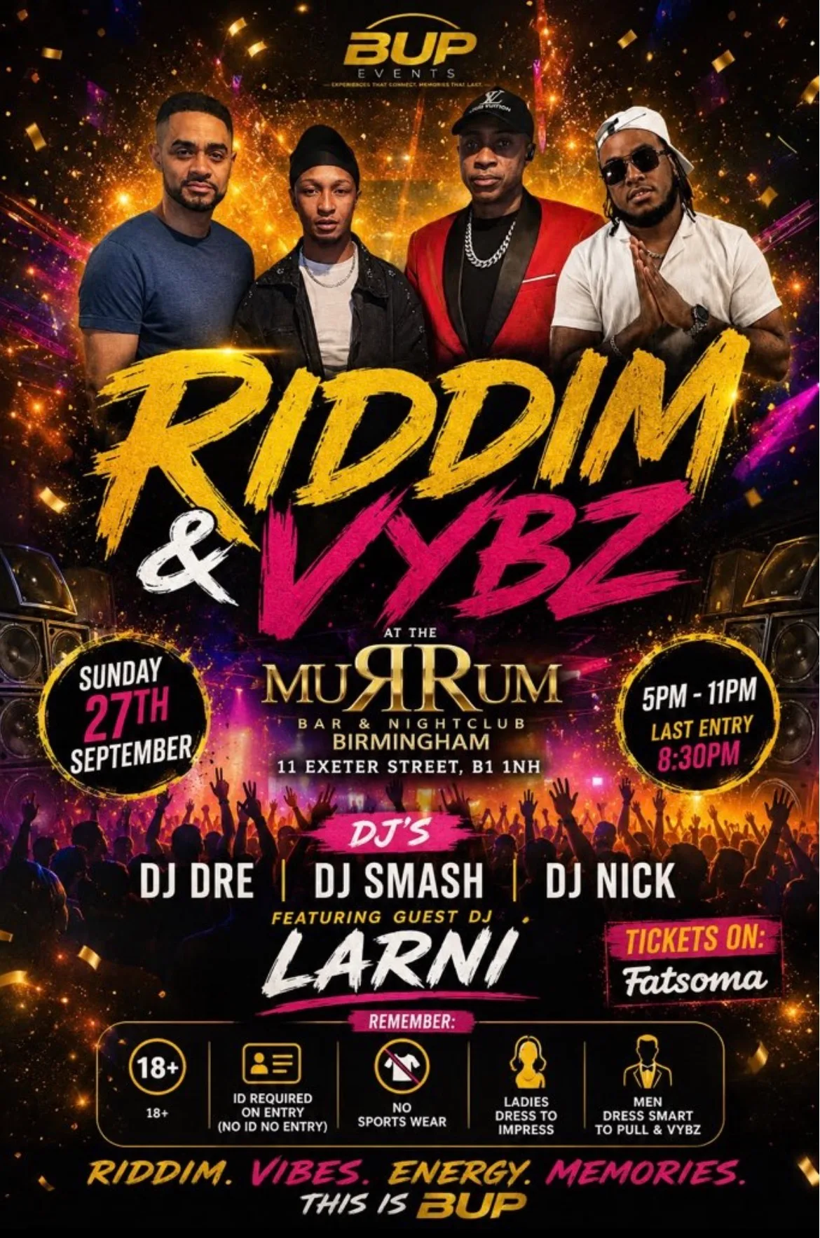 Riddim & Vybz at RumRum VIP Bar & Lounge