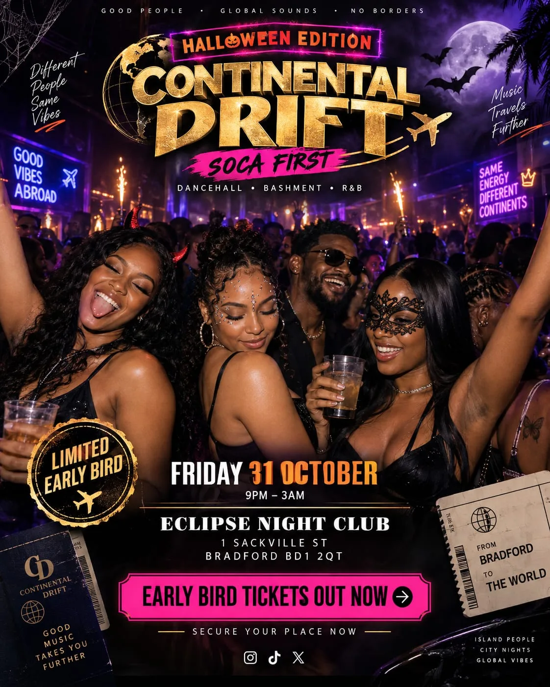Continental Drift: Halloween Edition at Eclipse Night Club