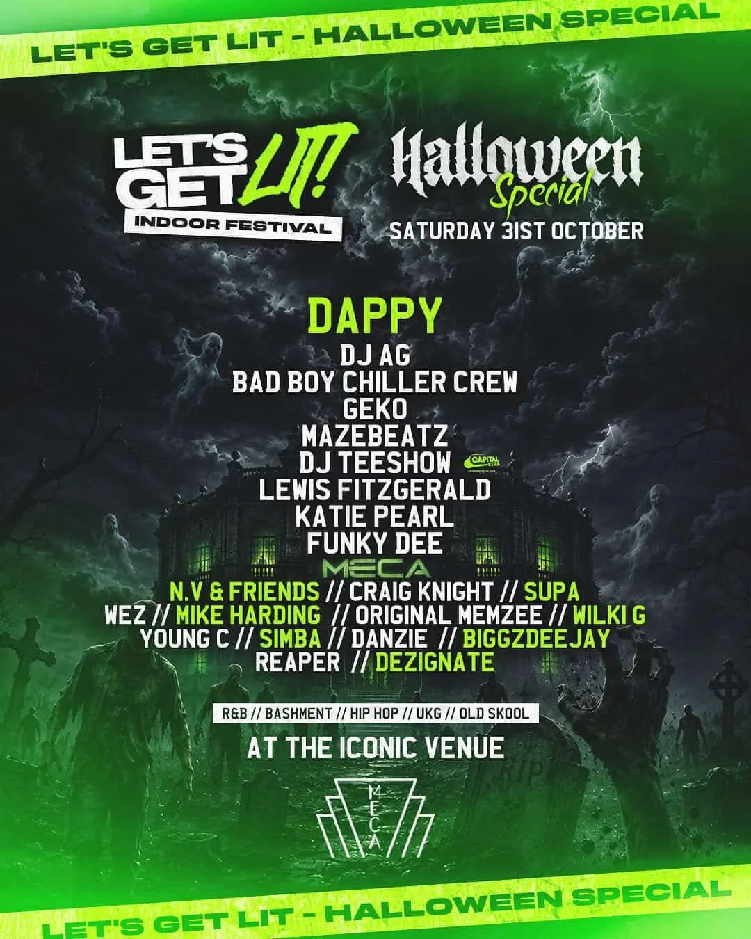 Let’s Get Lit indoor festival Halloween Special at MECA Swindon