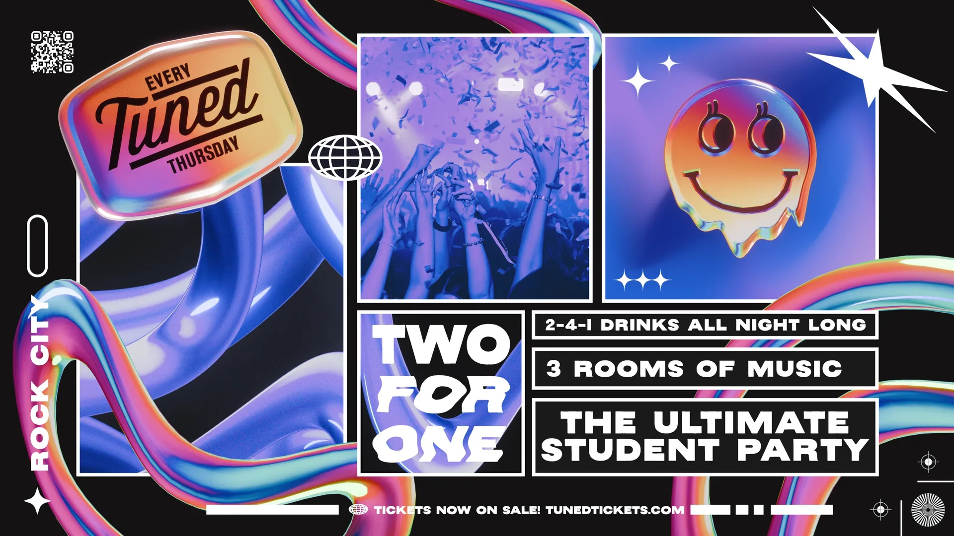 Tuned - Nottingham's Biggest Student Night - 2-4-1 Drinks All Night Long - (inc Silent Disco In Beta Room) 17/09/26 at Rock City