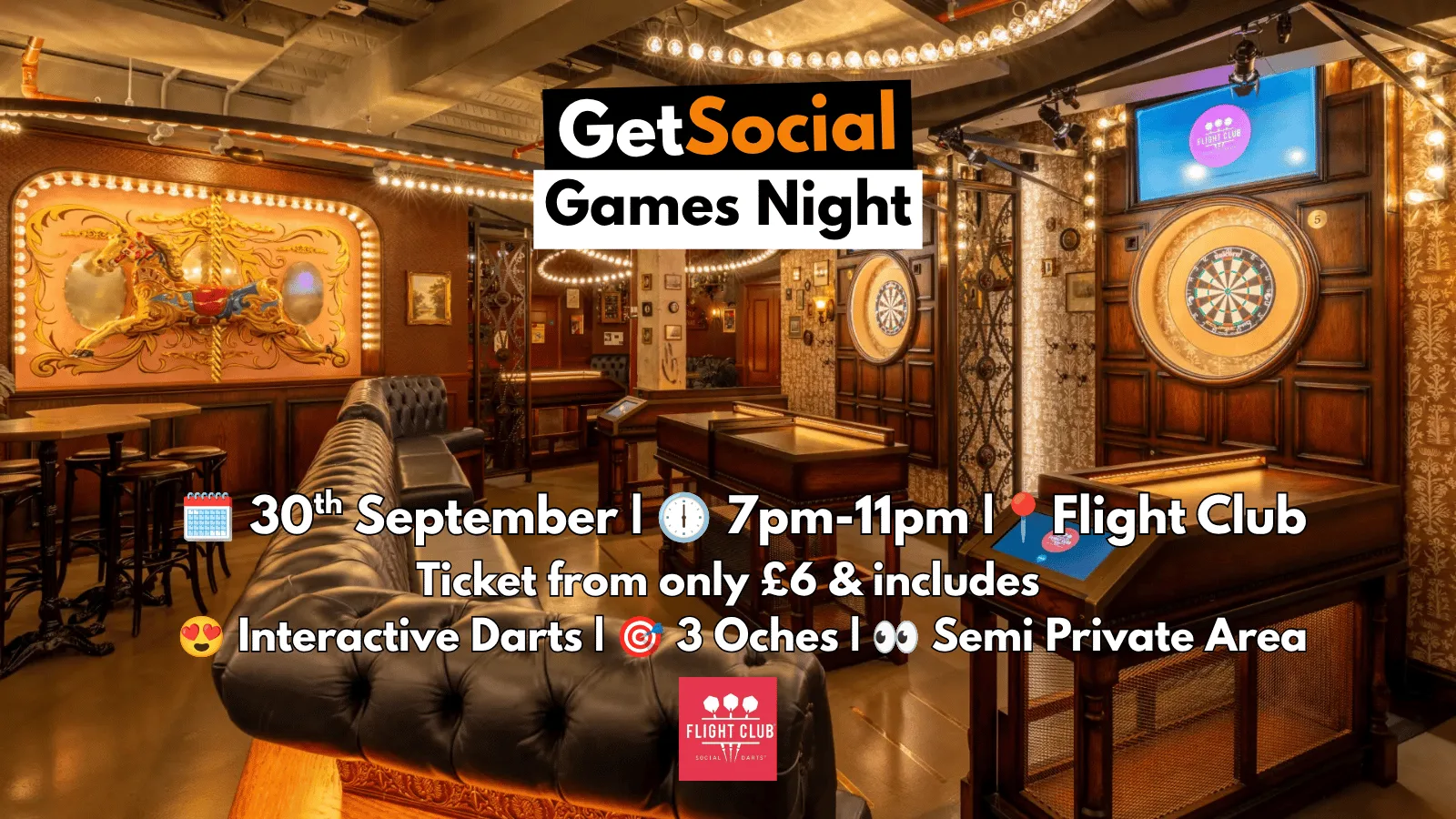 GetSocial Games Night | Meet New People & Make Friends (20s–40s) 🎯 at Flight Club Edinburgh