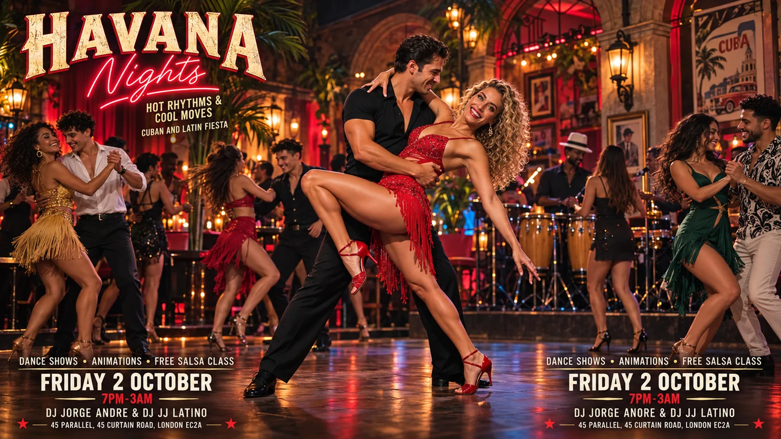HAVANA NIGHTS – FRIDAY LATIN PARTY IN SHOREDITCH 🌴🔥 at 45 Curtain Road
