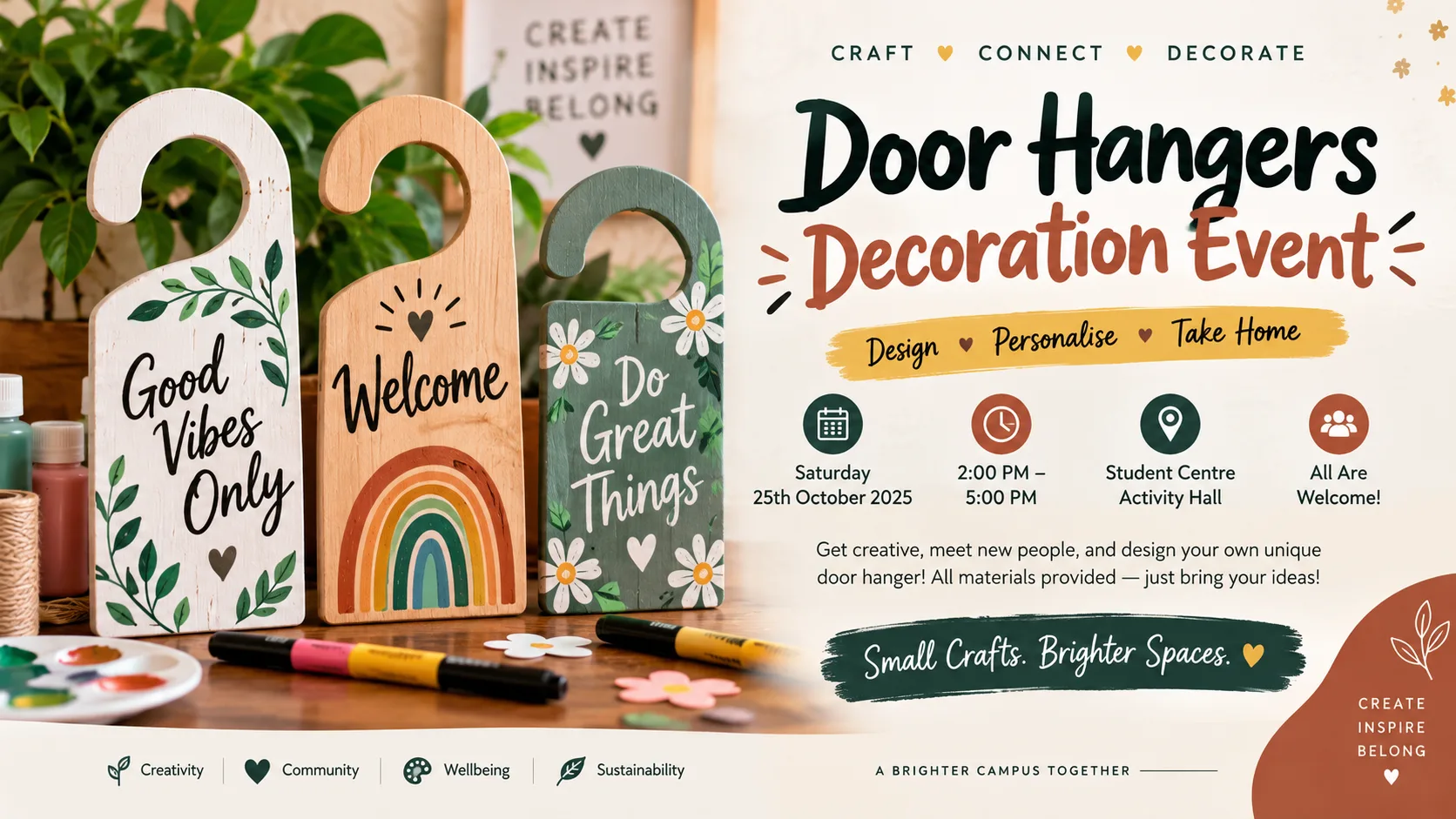 Door Hangers Decoration at Park Lounge