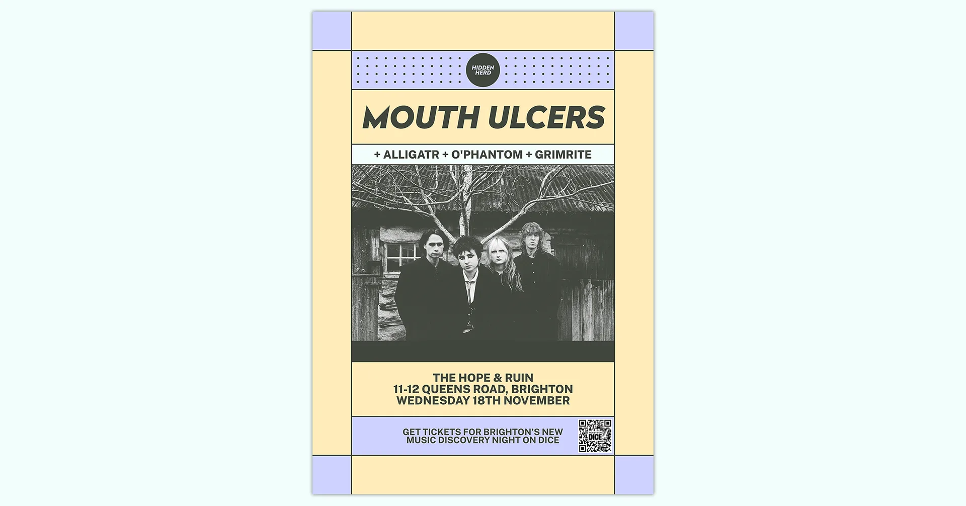 HH Presents: Mouth Ulcers + alligatr + O’Phantom + Grimrite