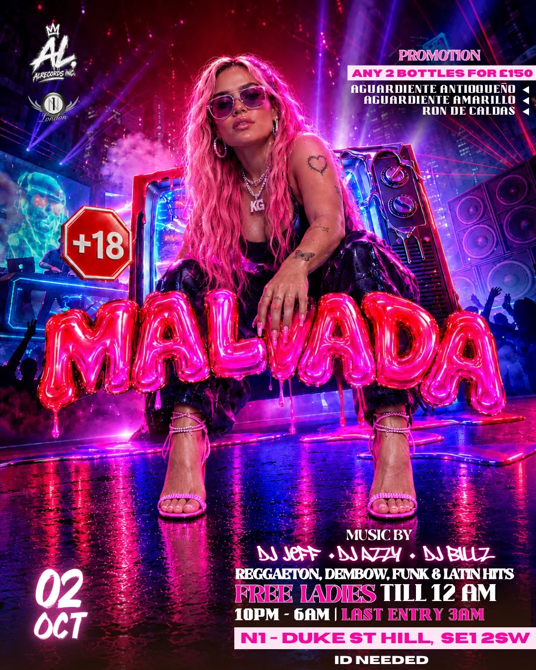 💋MALVADA💋 at N1 Bar - London Bridge