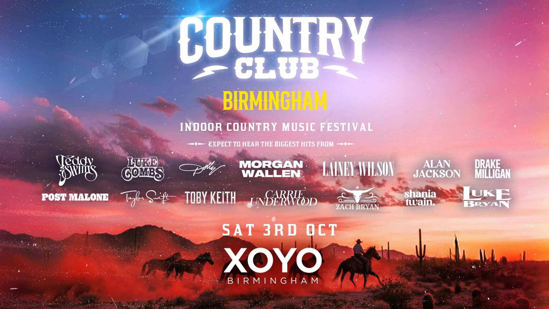 Country Club - Indoor Country Music Festival - XOYO Birmingham at XOYO Birmingham