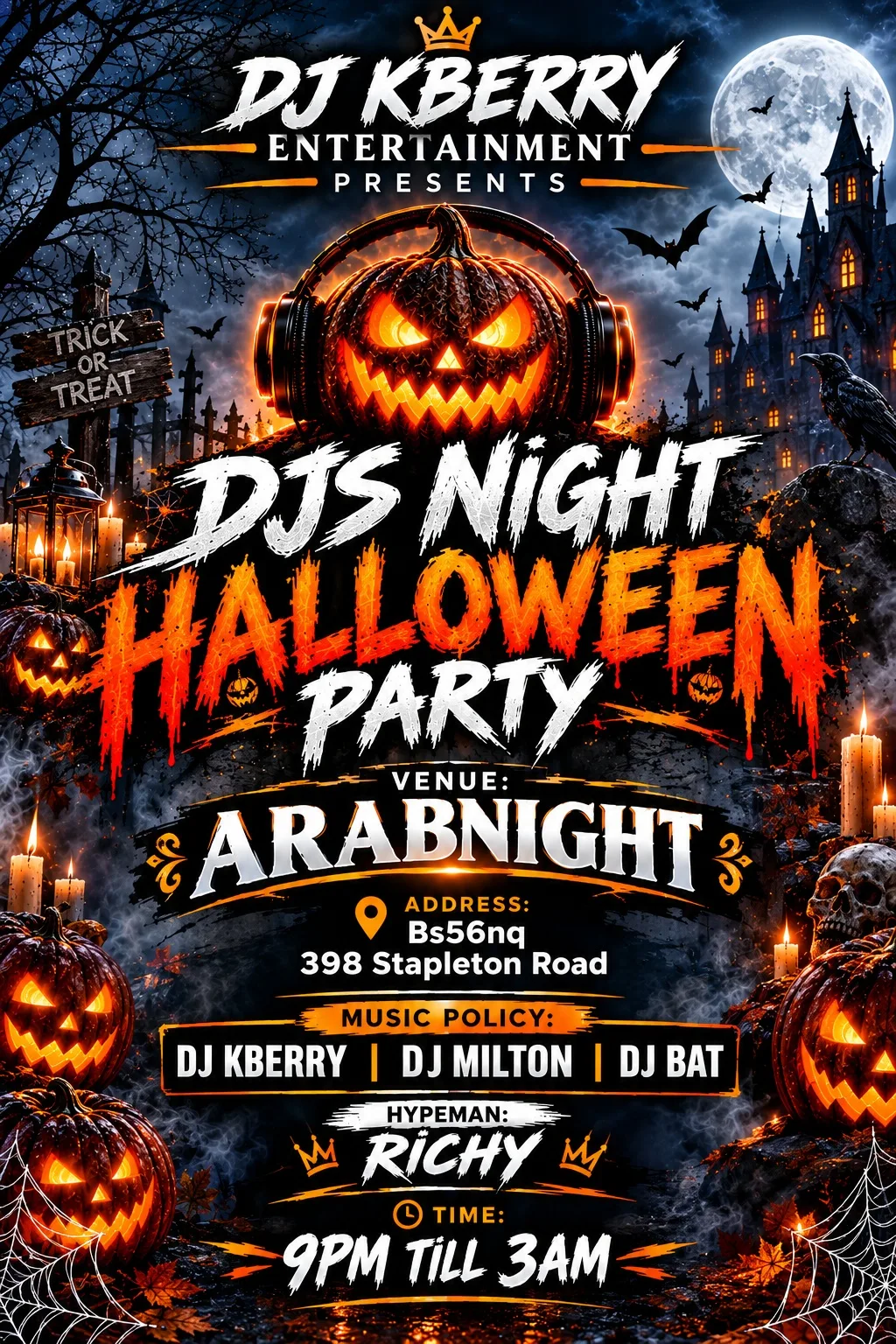 Djs night Halloween party