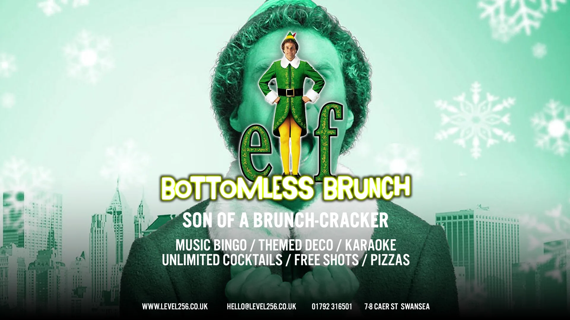 𝗚𝗿𝗶𝗻𝗰𝗵 | 𝗕𝗼𝘁𝘁𝗼𝗺𝗹𝗲𝘀𝘀 𝗕𝗿𝘂𝗻𝗰𝗵 💚 at Level256 | Cocktail Bar