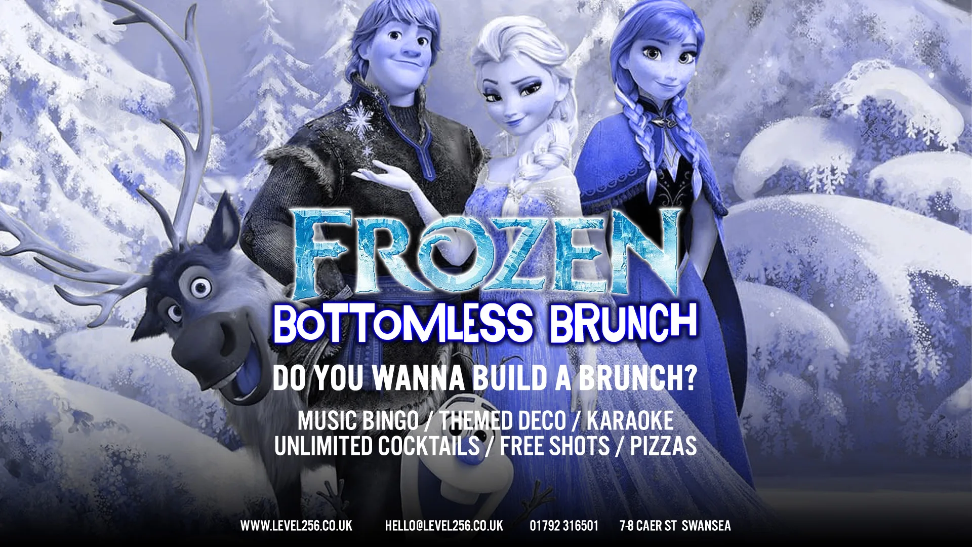 𝗙𝗿𝗼𝘇𝗲𝗻 | 𝗕𝗼𝘁𝘁𝗼𝗺𝗹𝗲𝘀𝘀 𝗕𝗿𝘂𝗻𝗰𝗵 ❄️ at Level256 | Cocktail Bar