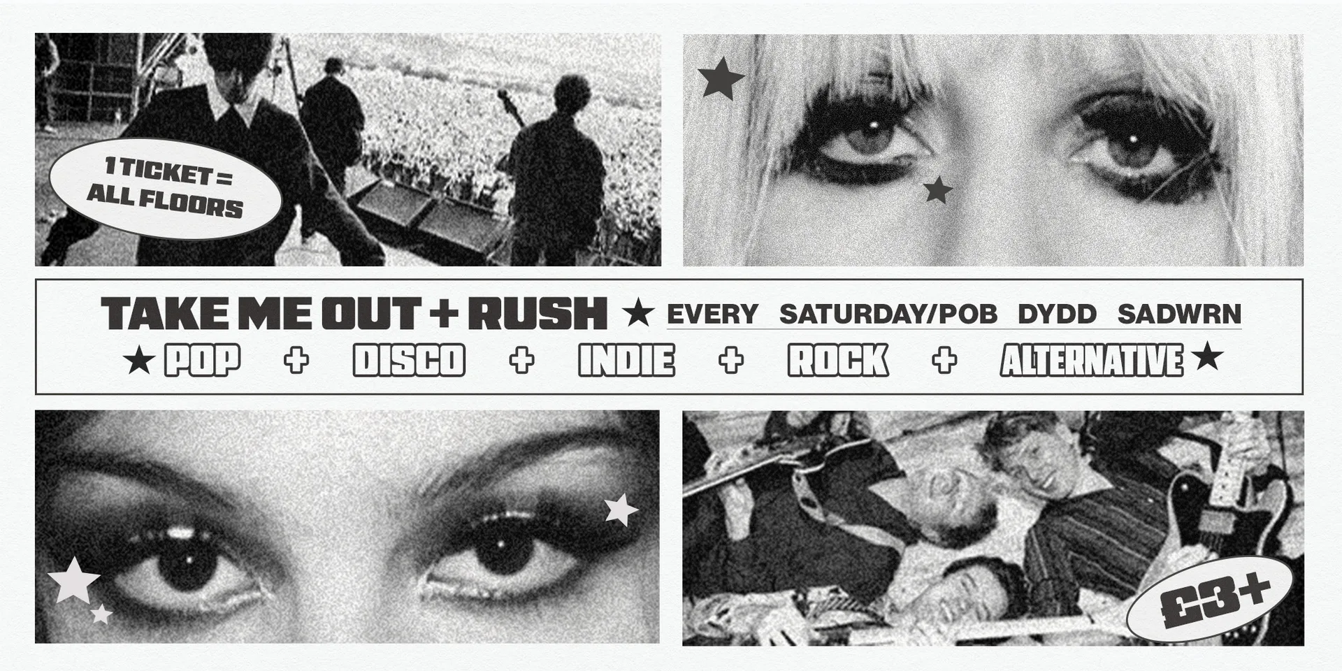 CLWB SATURDAY: RUSH + TAKE ME OUT (26.09) at Clwb Ifor Bach
