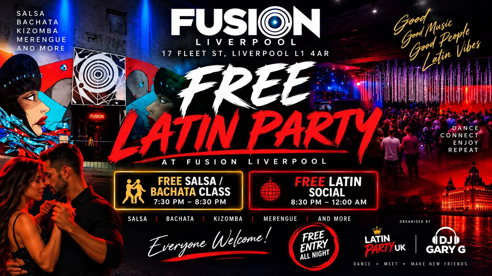 Free Latin Party - Salsa and Bachata Social Liverpool -  Every Thursday at Fusion at Fusion