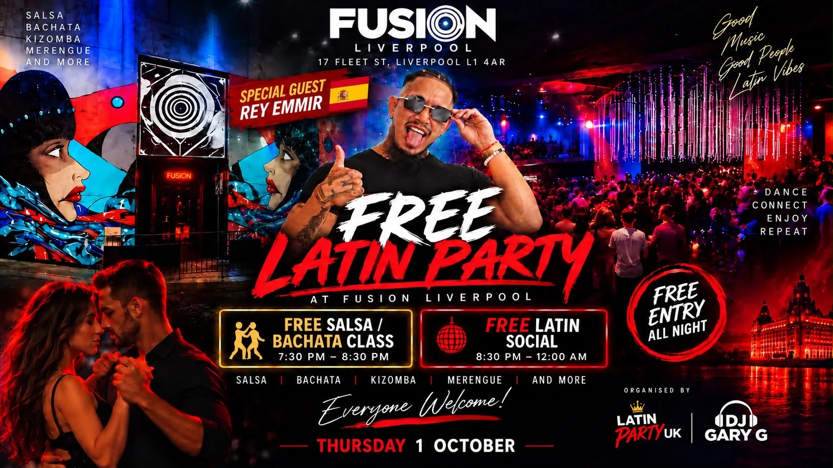 Free Latin Party - Salsa and Bachata Social Liverpool -  Every Thursday at Fusion at Fusion