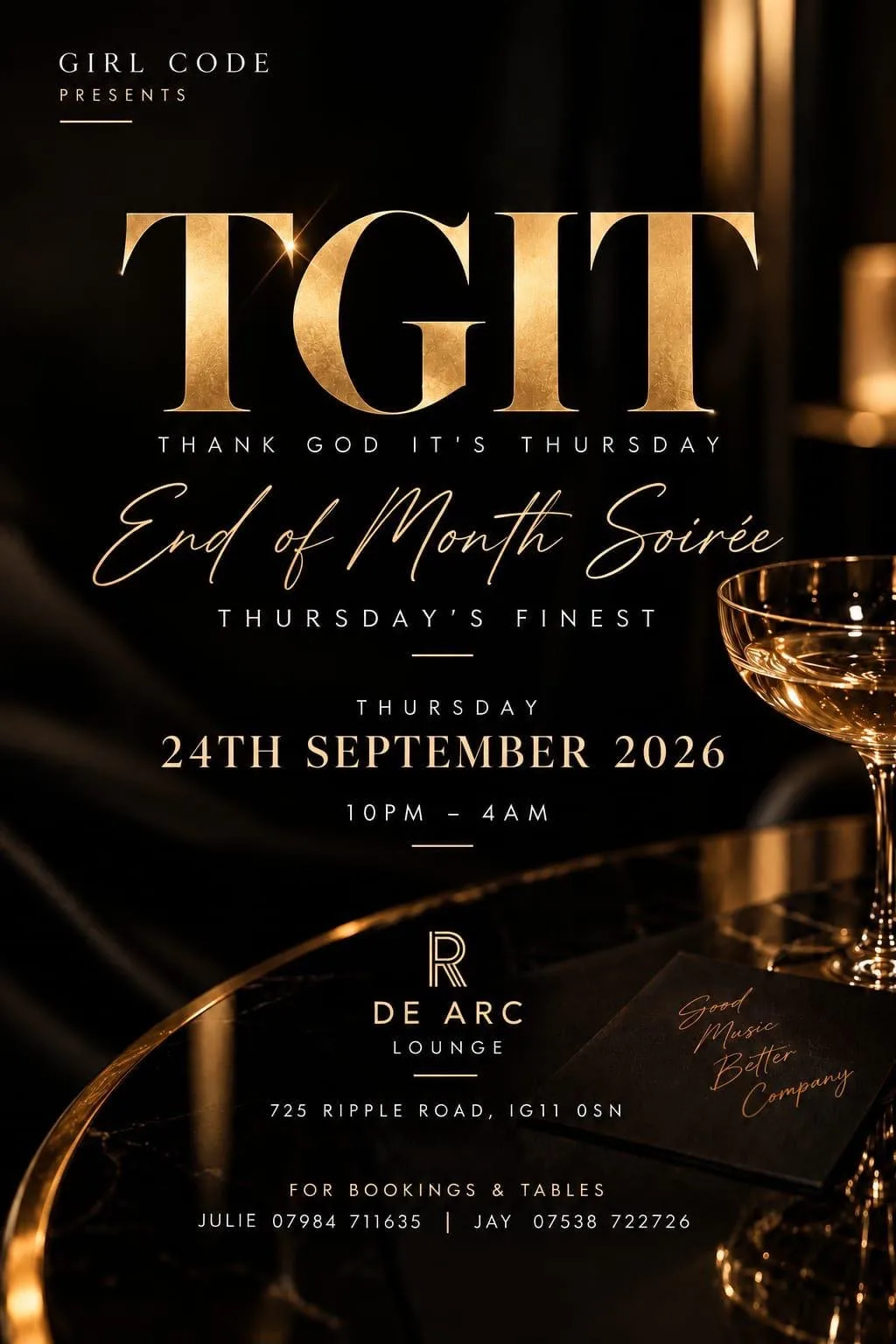 TGIT by girls code at De Arc Lounge