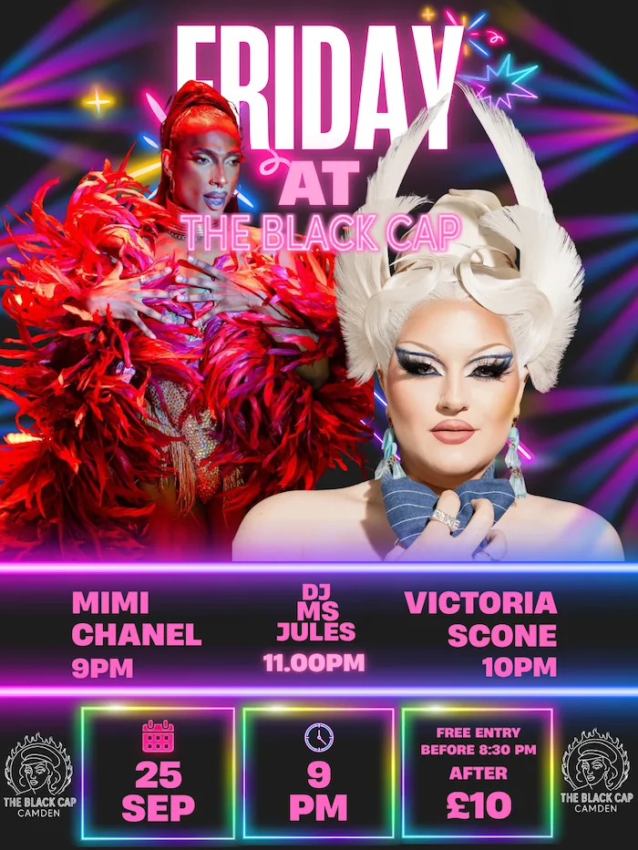 Friday at The Black Cap with Victoria Scone and Mimi Chanel