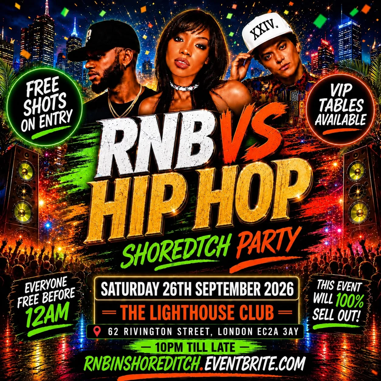 RNB VS Hip Hop - Shoreditch Party - Everyone Free Before 12AM at The Lighthouse Bar and Club