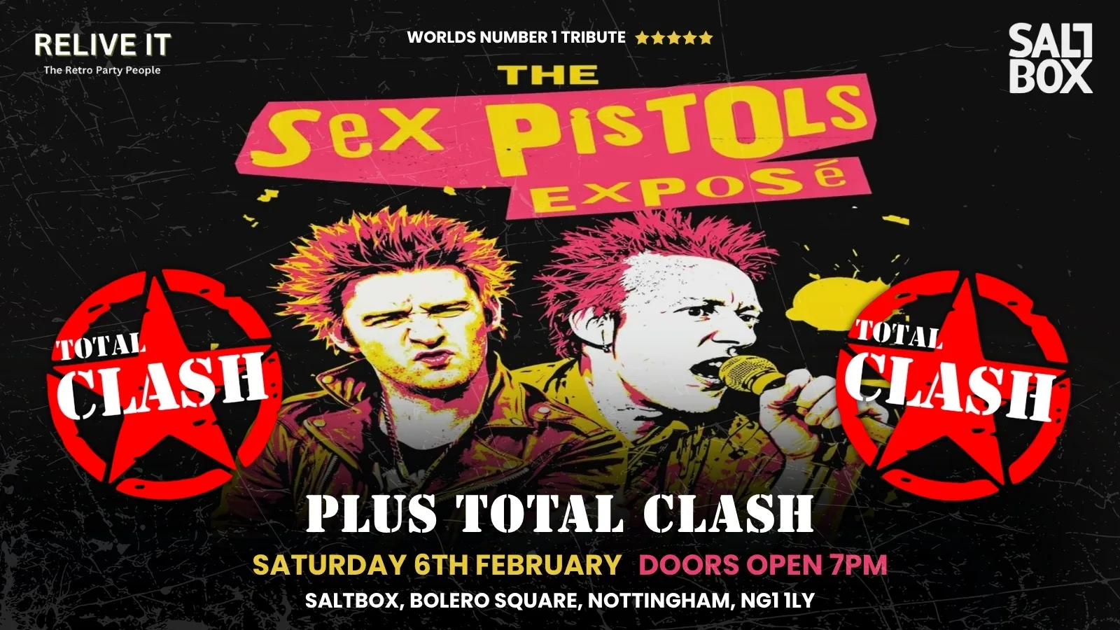SEX PISTOLS EXPOSÉ + TOTAL CLASH at Saltbox - Live Music, Bar & Kitchen