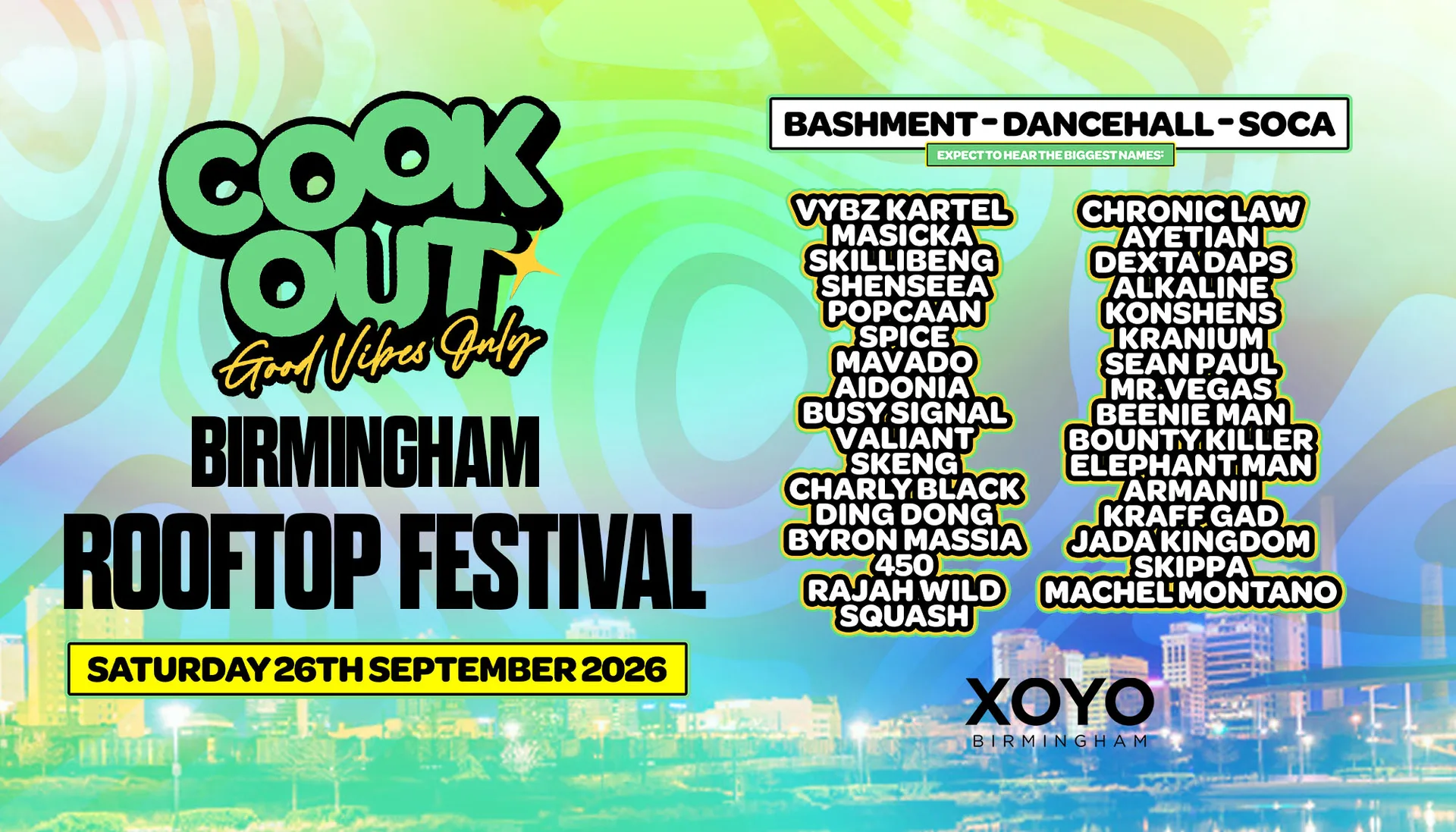 Cookout - Rooftop Festival - Birmingham - XOYO [FINAL TICKETS!] at XOYO Birmingham