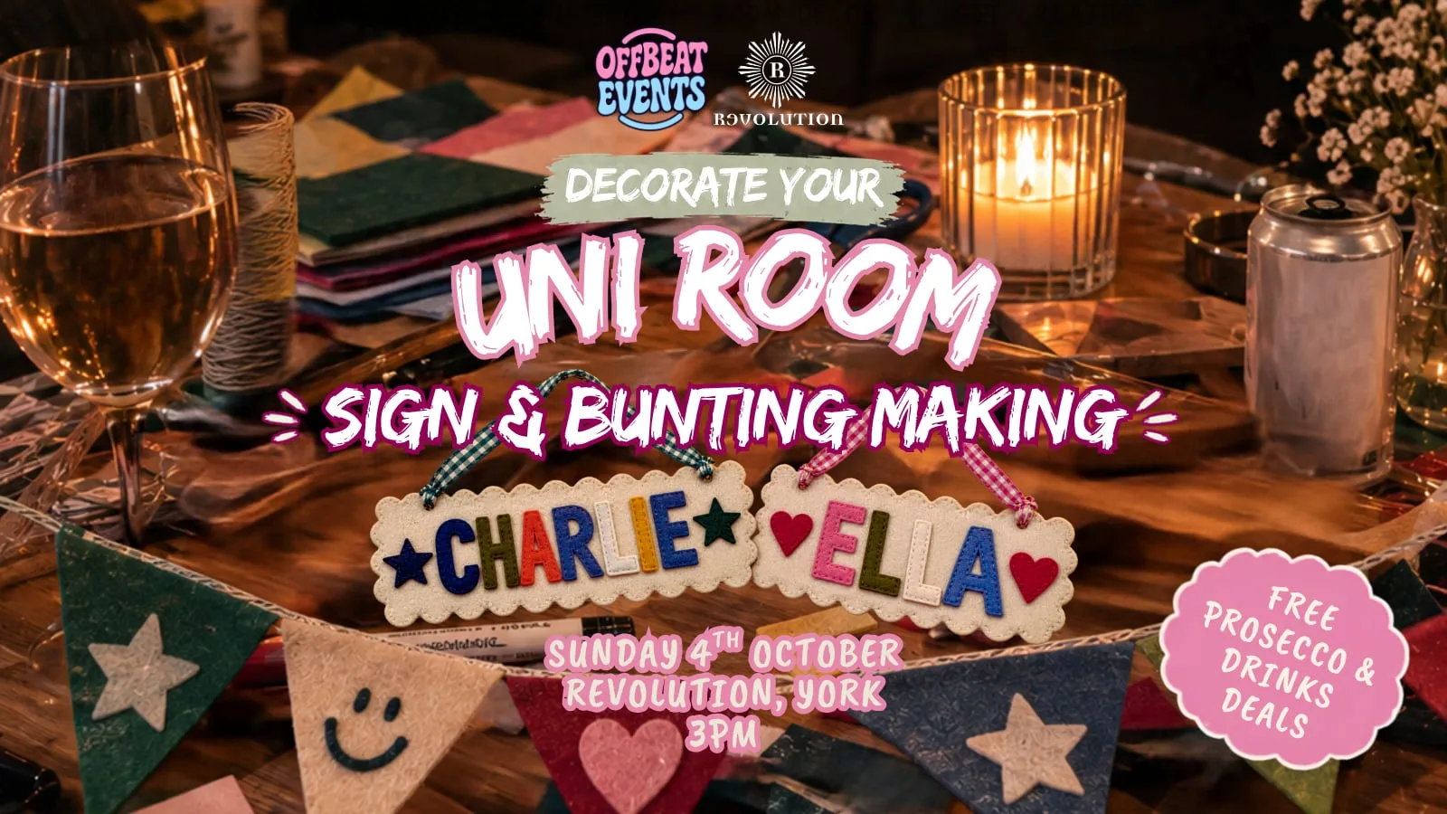 DECORATE YOUR UNI ROOM - SIGN & BUNTING MAKING