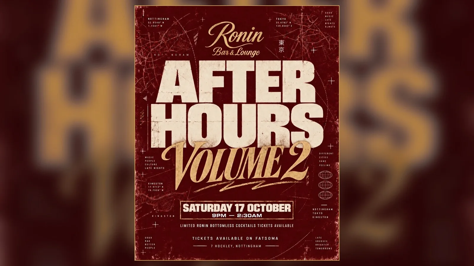 AFTER HOURS: – VOLUME 2 at Ronin Bar