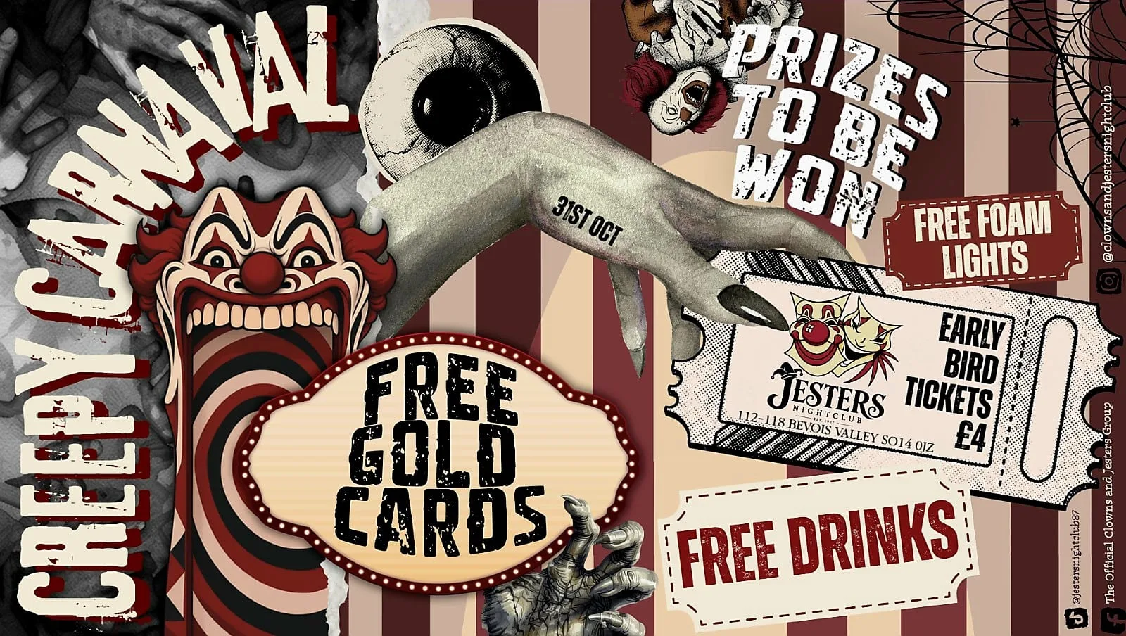 Creepy Carnival at Clowns Wine Bar and Jesters Nightclub