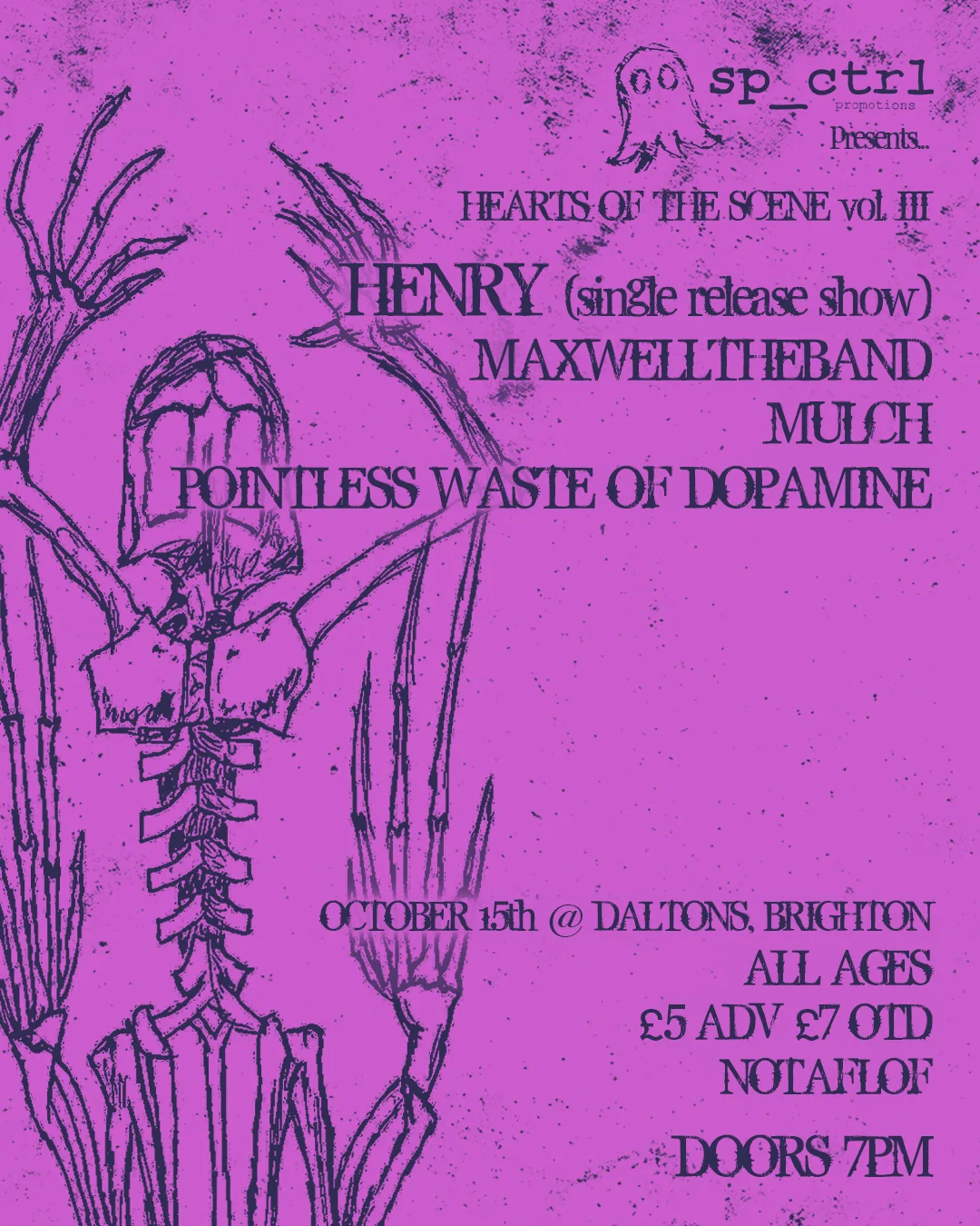 HEARTS OF THE SCENE vol. III - HENRY (release show), MAXWELLTHEBAND, MULCH, PWOD at Daltons