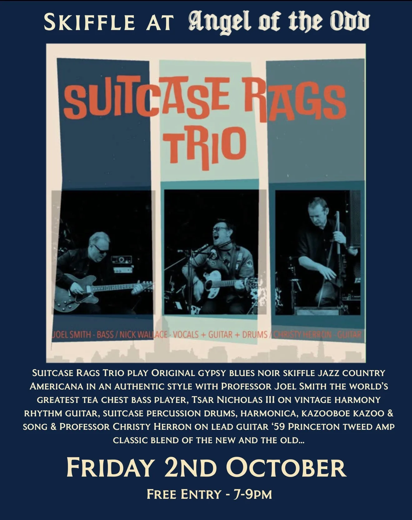 Skiffle at Angel of the Odd w/ Suitcase Rags Trio at Angel of the Odd