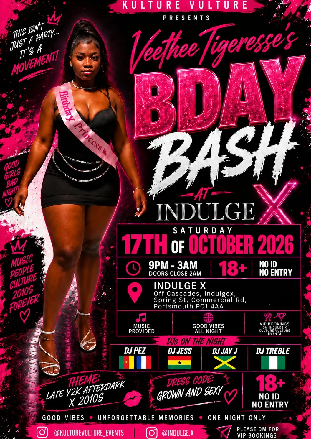 Y2K AFTER DARK VIXENS&PLAYERS X EARLY 2010S BADDIES& BALLERS at Indulgex - Restaurant, Bar, and Lounge