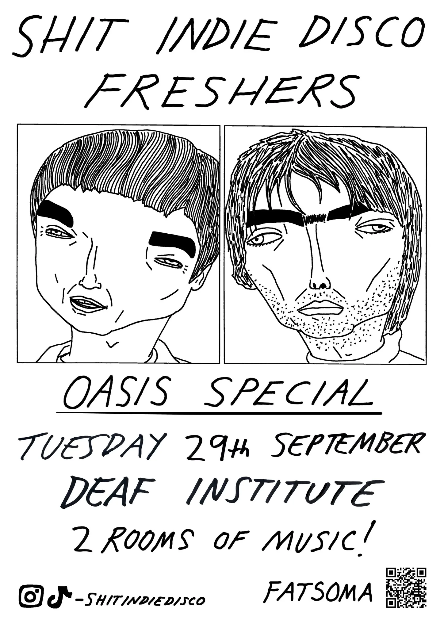 SHINDIE MANCHESTER - SHIT INDIE DISCO FRESHERS WEEK 2 - OASIS SPECIAL ON TOP FLOOR 🚨 and OLIVIA RODRIGO SPECIAL on Floor 1!! 🪩 2 Rooms of Music - Indie / Pop, Chart, Throwbacks 🚨 THIS WILL SELL OUT 🚨 at The Deaf Institute