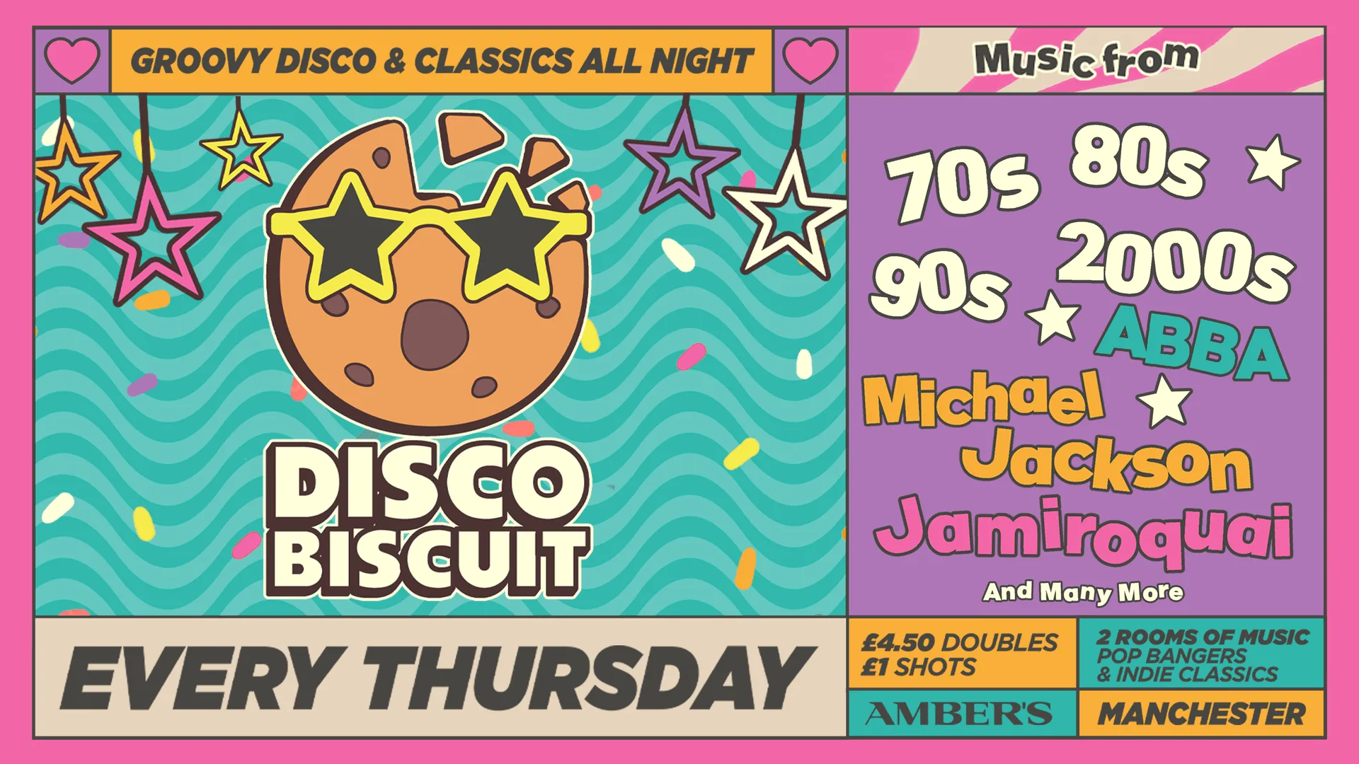 DISCO BISCUIT 🍪 💃 MANCHESTER'S NEWEST DISCO + POP BANGERS NIGHT 🪩 at Amber's