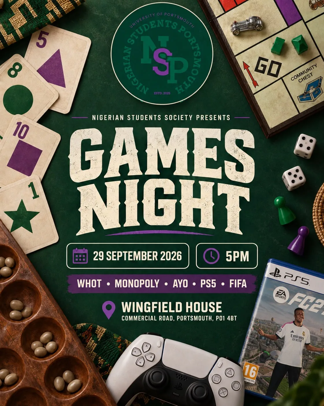 Games Night at Wingfield House Student Accommodation