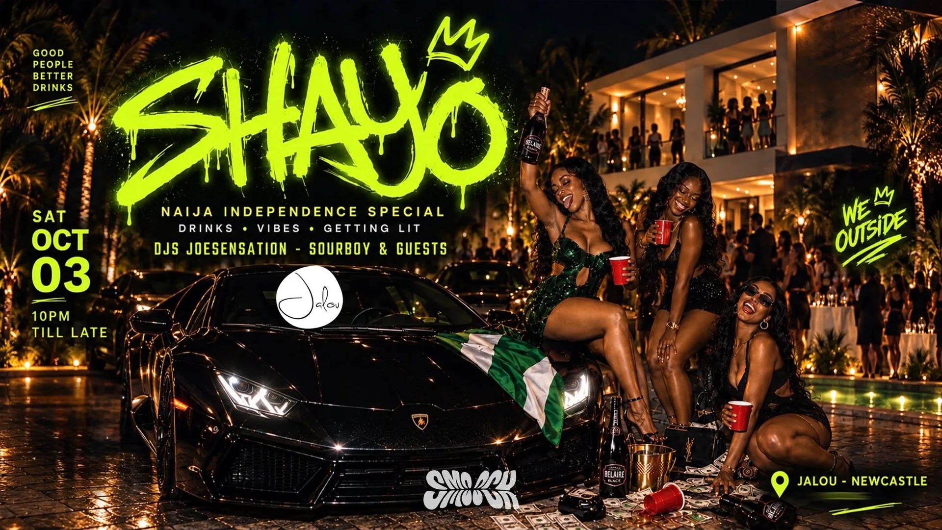 WE OUTSIDE SHAYO EDITION // JALOU NEWCASTLE at Jalou