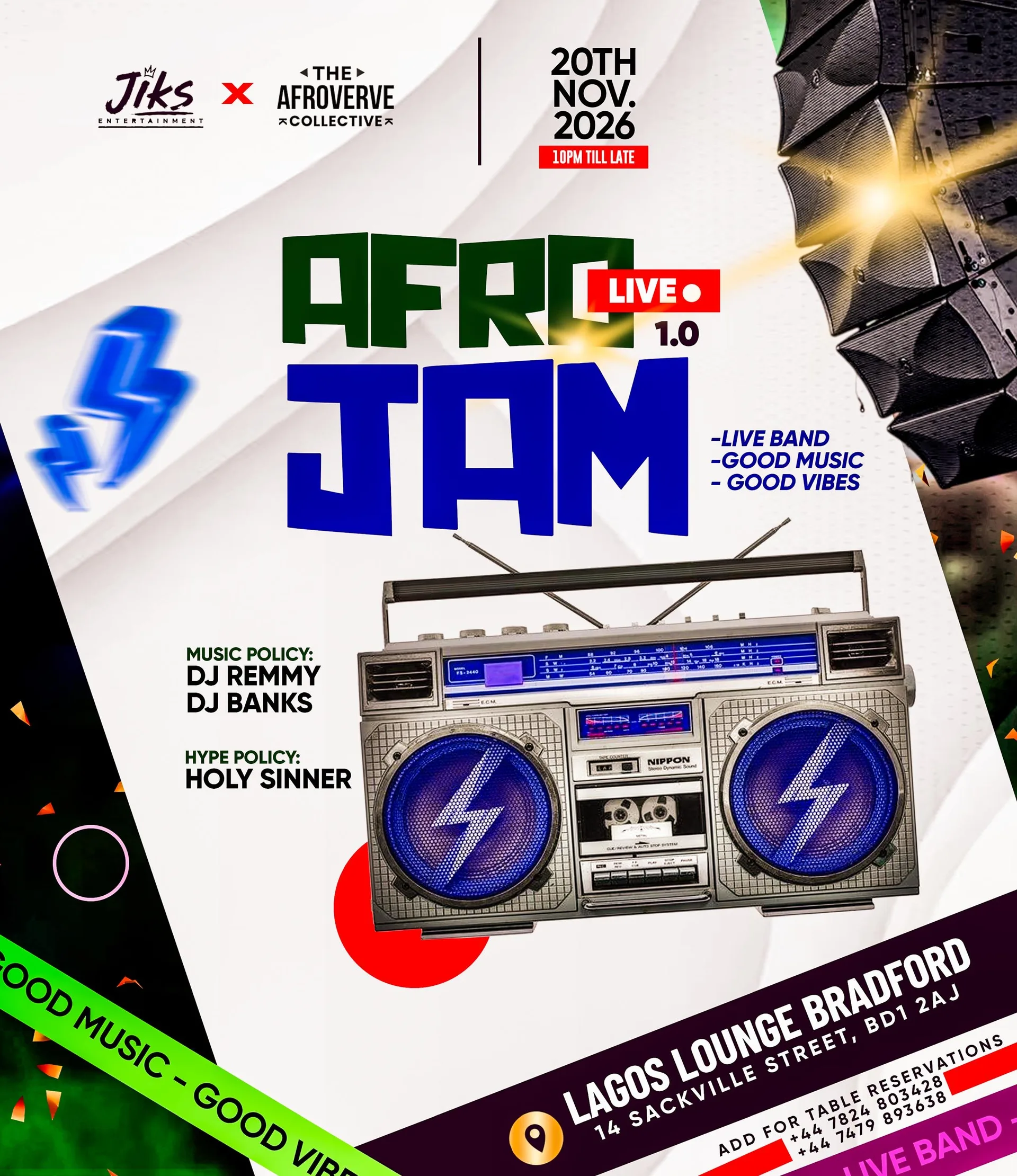 AFRO LIVE JAMS 1.0 at Lagos Lounge Bradford