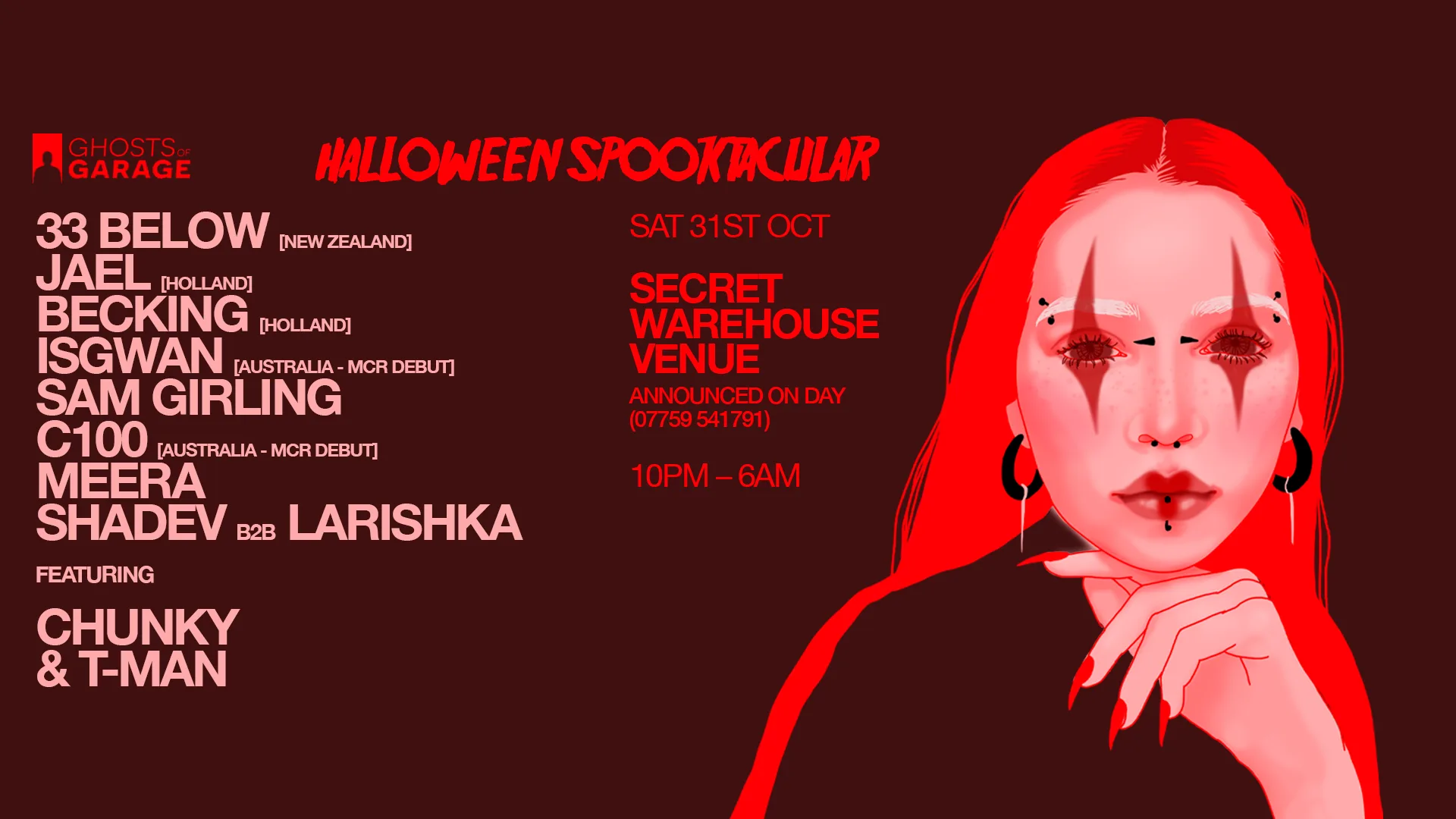 GHOSTS OF GARAGE: HALLOWEEN SPOOKTACULAR - Secret Warehouse Fancy Dress Rave