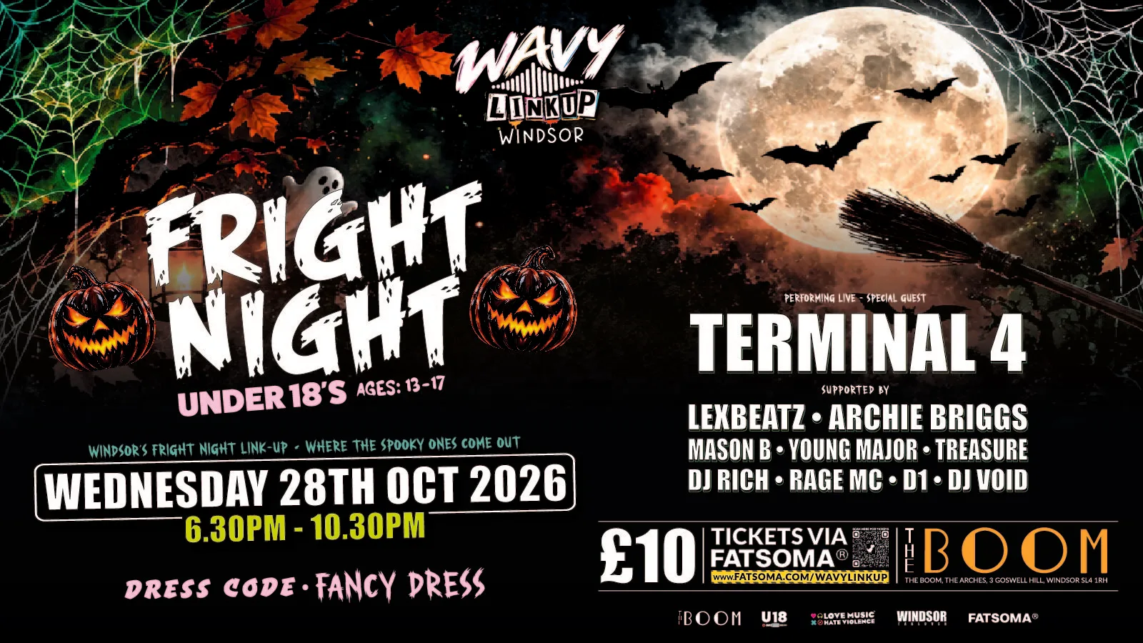 WAVY - FRIGHT NIGHT - BOOM BAR - UNDER 18'S - AGES: 13-17