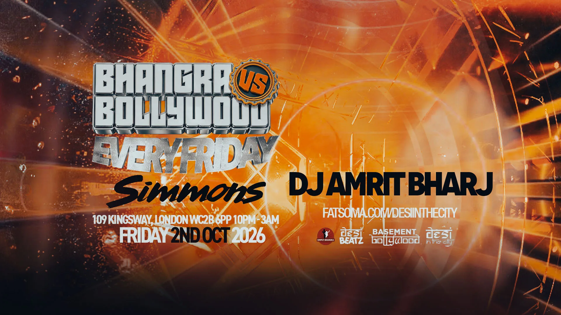 BHANGRA vs BOLLYWOOD : EVERY FRIDAY! | 02.10.26 | SIMMONS HOLBORN at Simmons Bar | Holborn