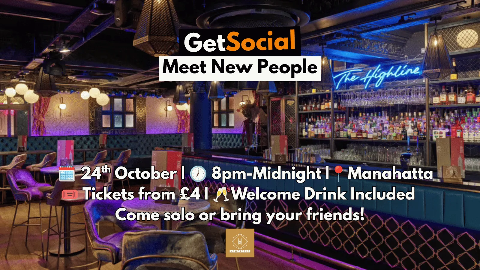 GetSocial Drinks | Meet New People & Make Friends (20s–40s) 🍹 at Manahatta