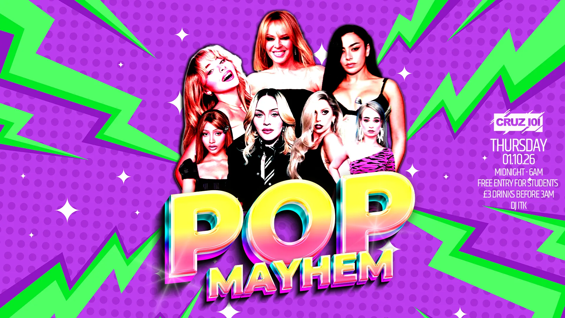 POP MAYHEM Every Thursday at Cruz 101