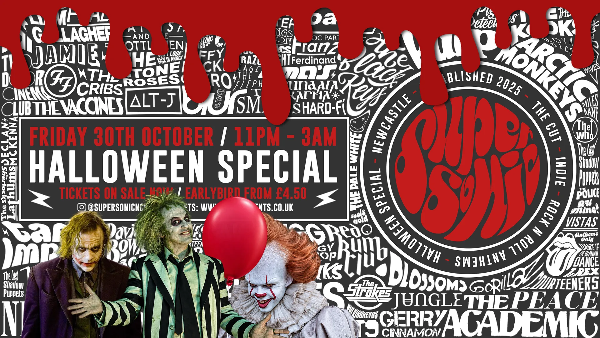 SUPERSONIC: INDIE HALLOWEEN SPECIAL @ theCUT - 30th October 2026